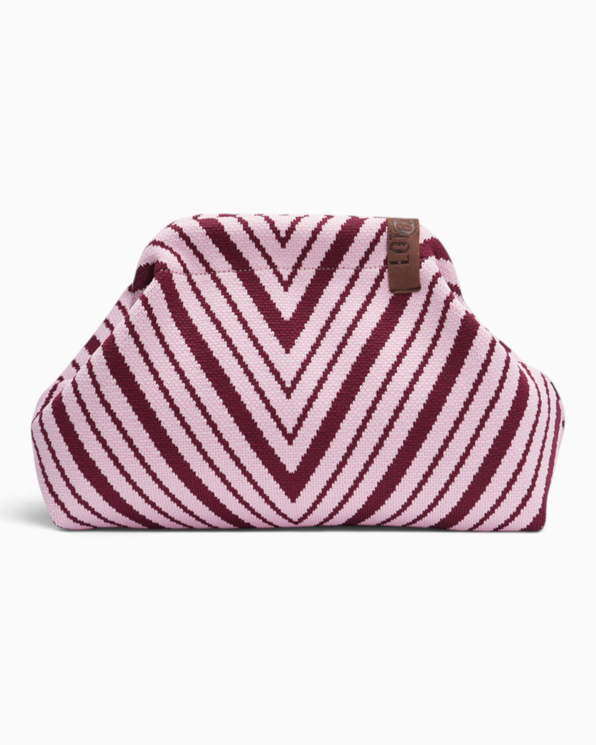 Kosmetiktasche Emma LOT83 mit V-Muster weinrot rosa