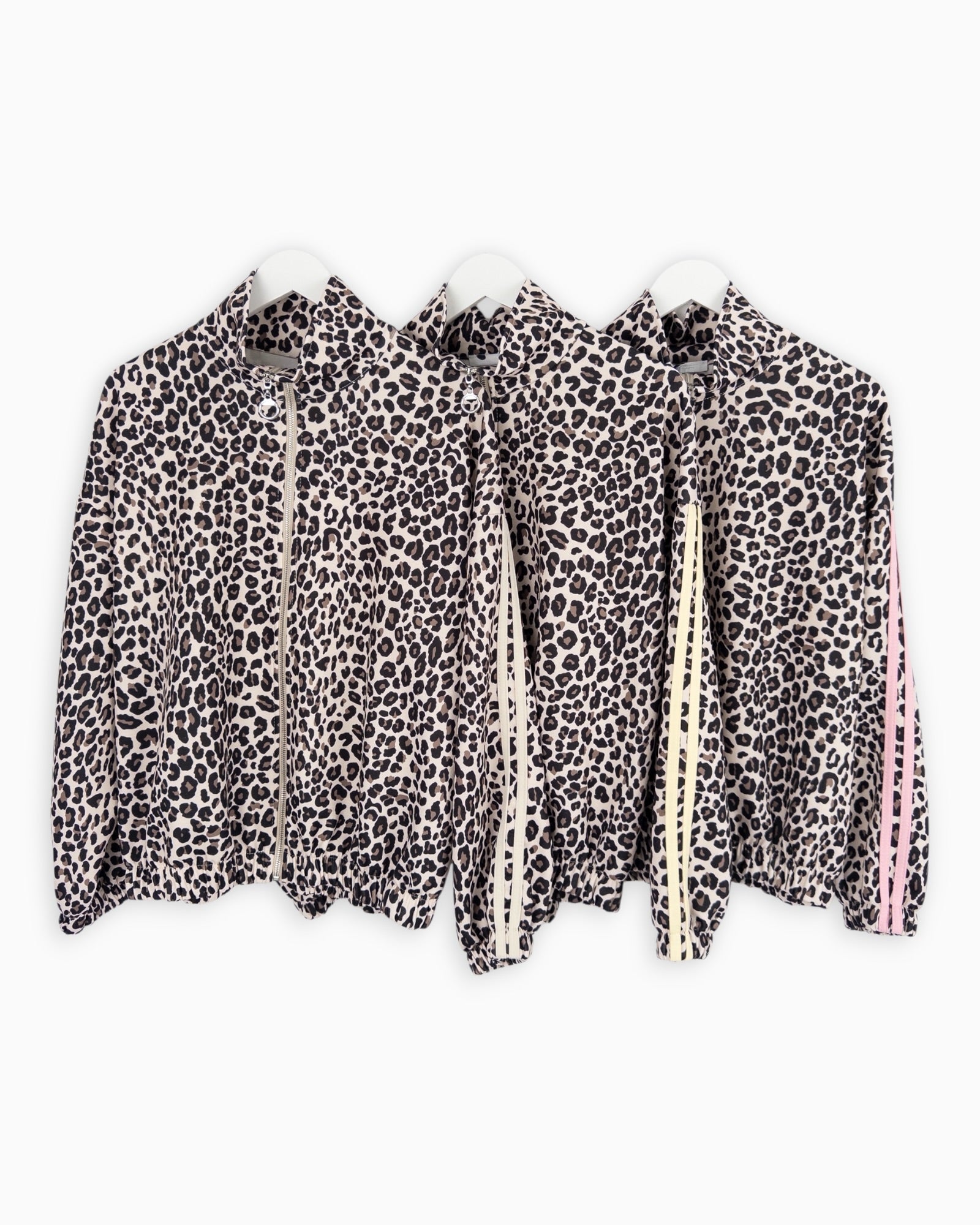 Oversize Leo Blouson-Jacke Streifen rosa