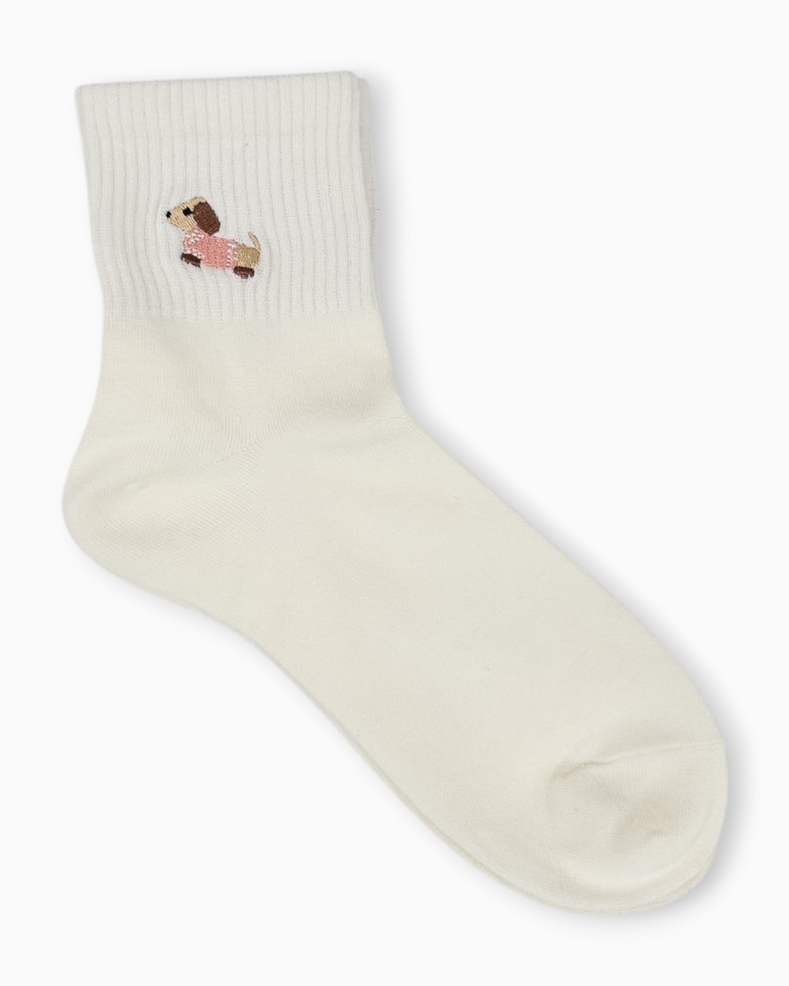 Dackel Socken creme