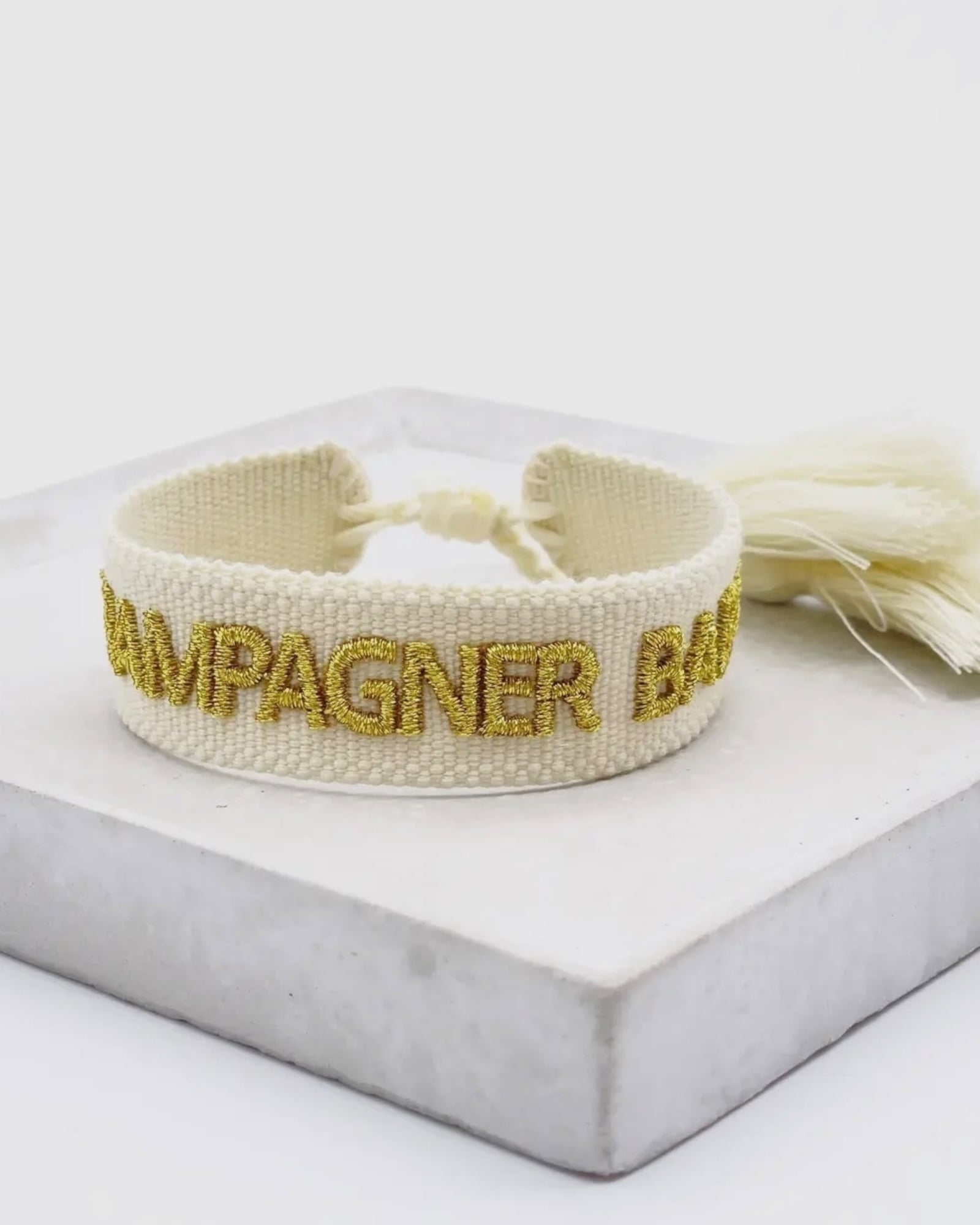 Statement Armband Champagner Baby