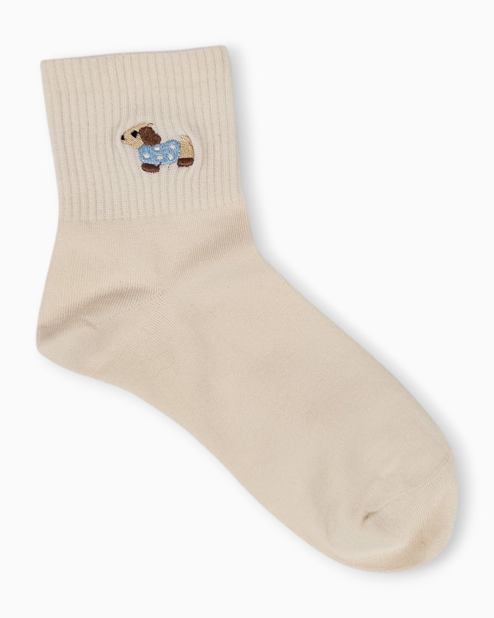 Dackel Socken beige
