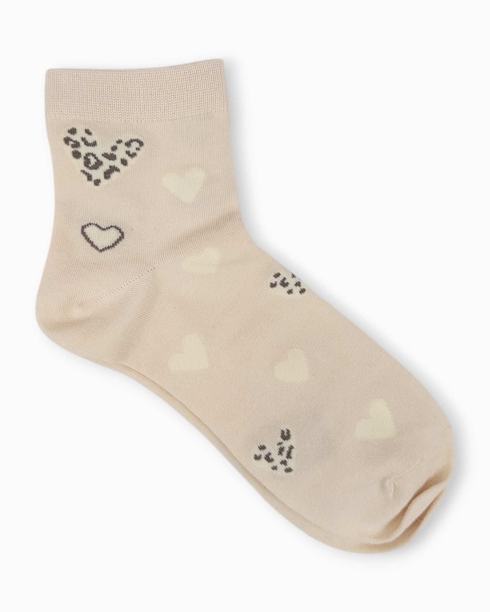 Leo Herzchen Socken beige