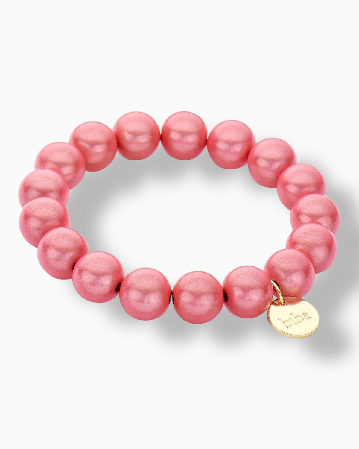 Perlenarmband korallenrot