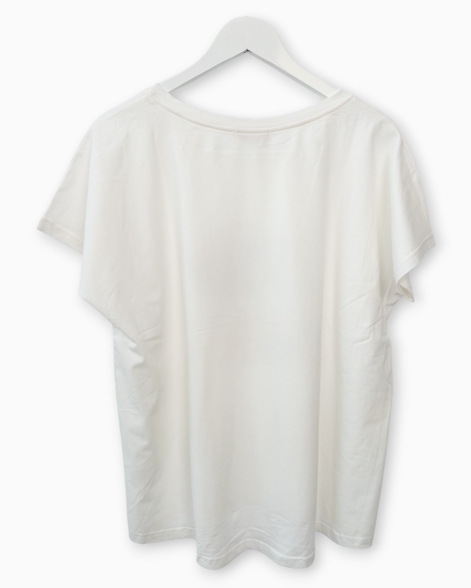 Shirt mit Dackel-Print und Schriftzug weiß rot