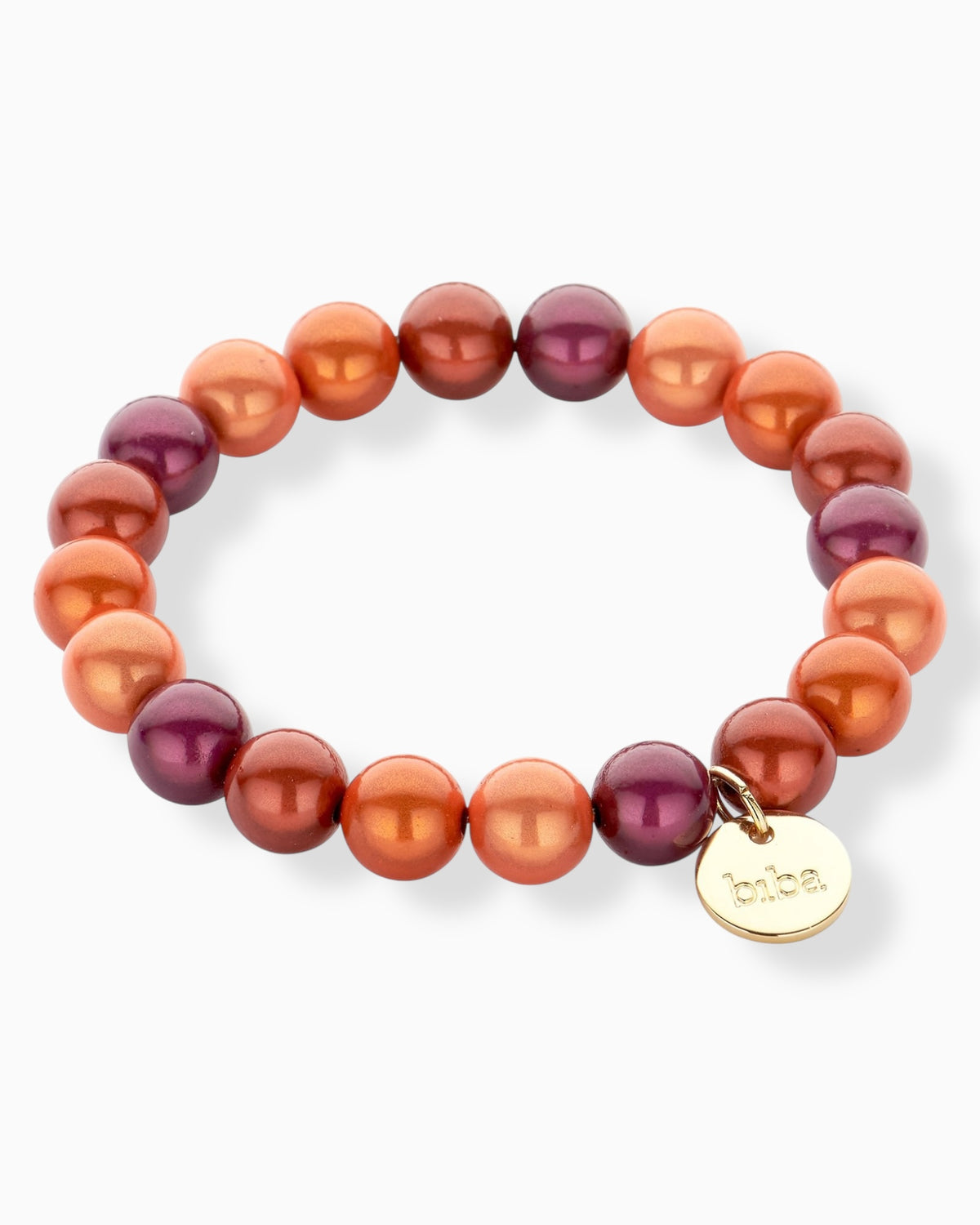 Perlenarmband biba orange lila