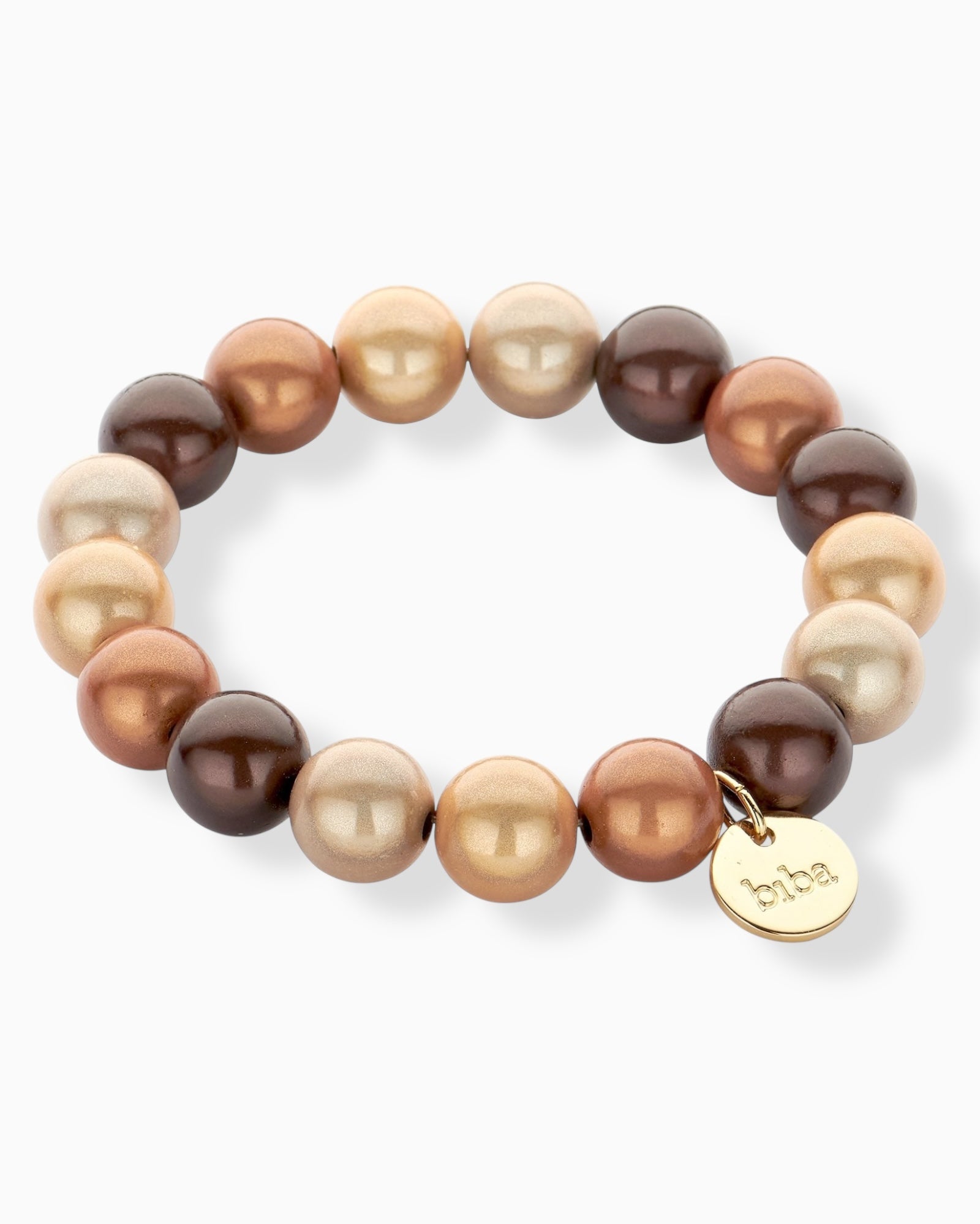 Perlenarmband biba braun kupfer