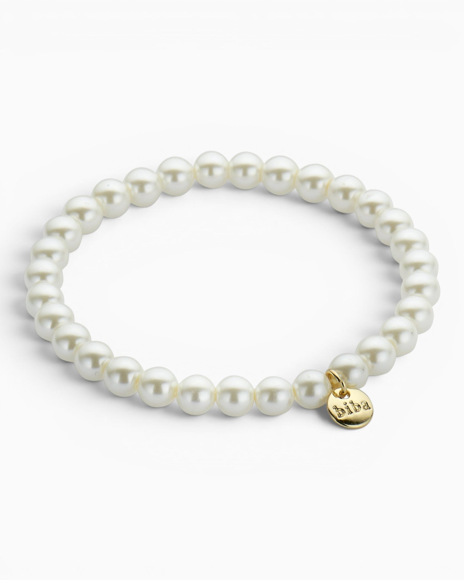 Perlenarmband creme