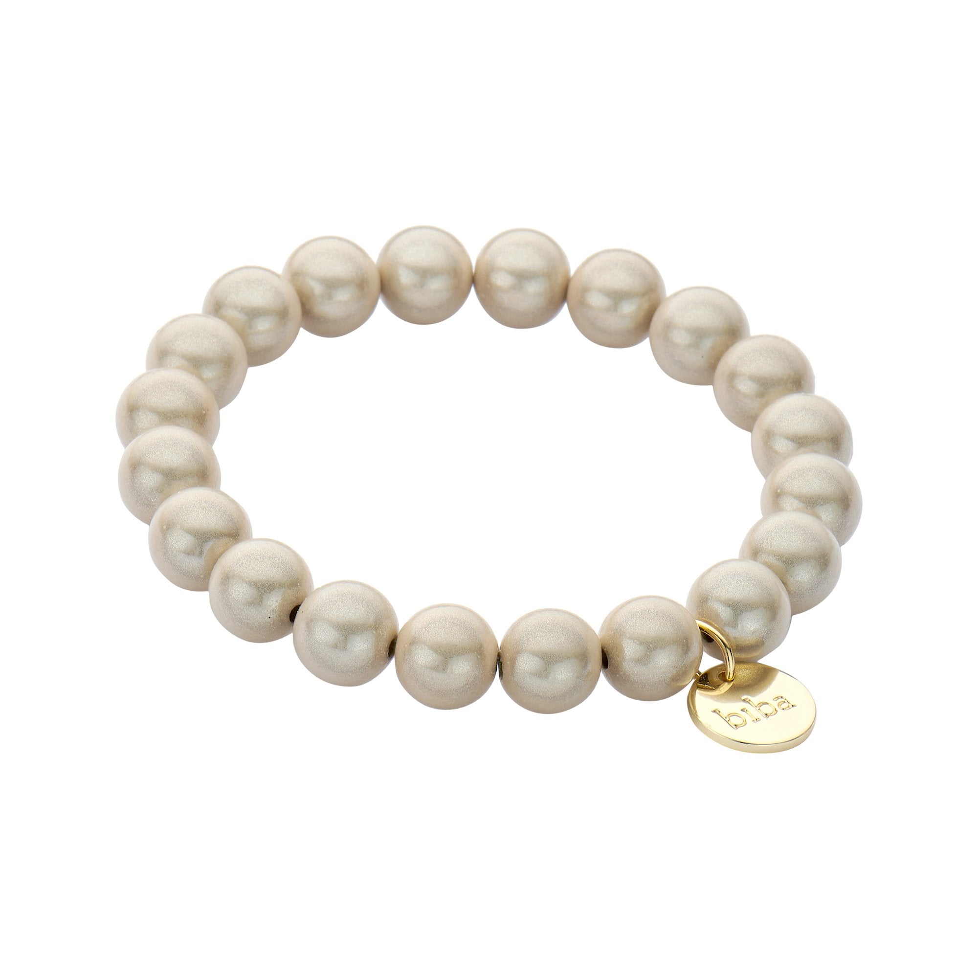 Perlenarmband biba beige