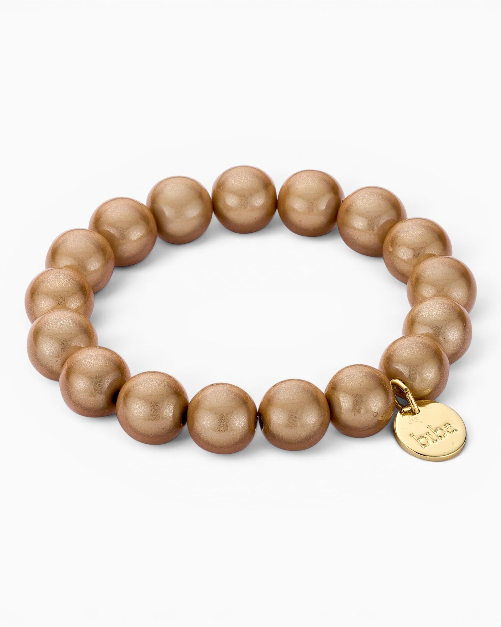 Perlenarmband biba champagnergold