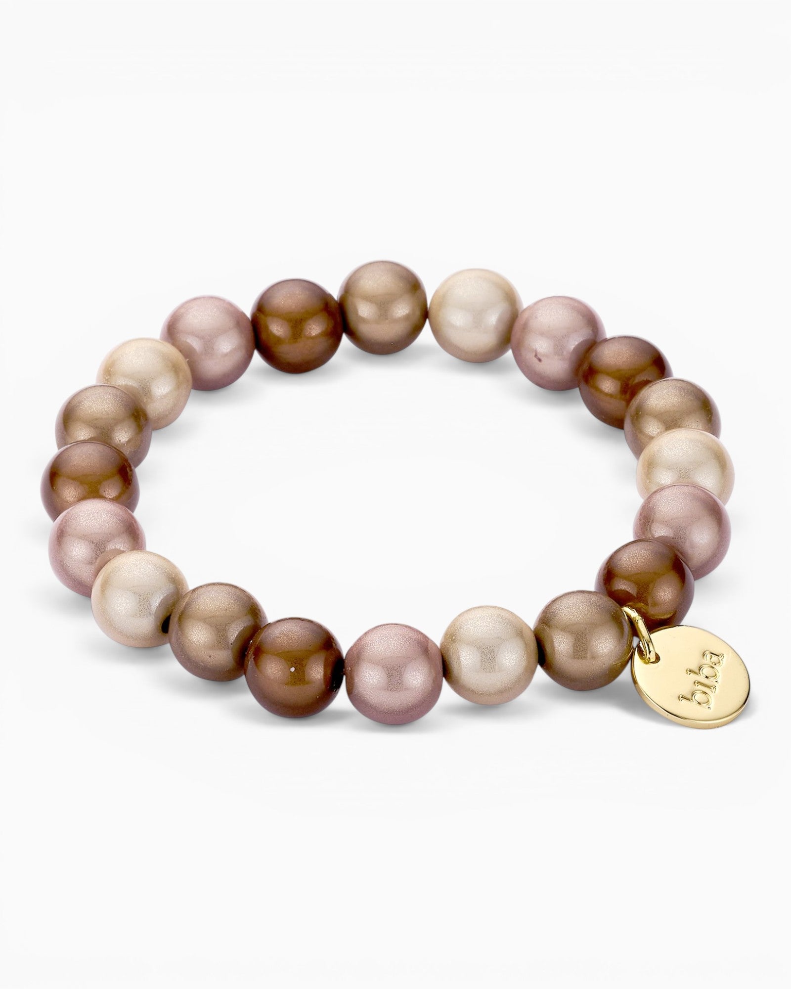 Perlenarmband biba braun rosé