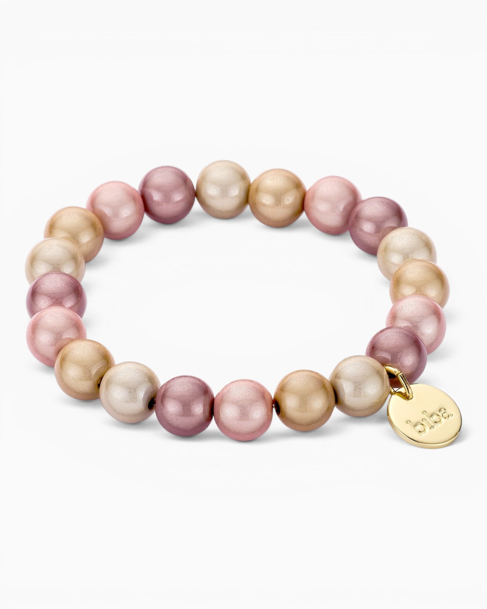Perlenarmband biba rosé beige