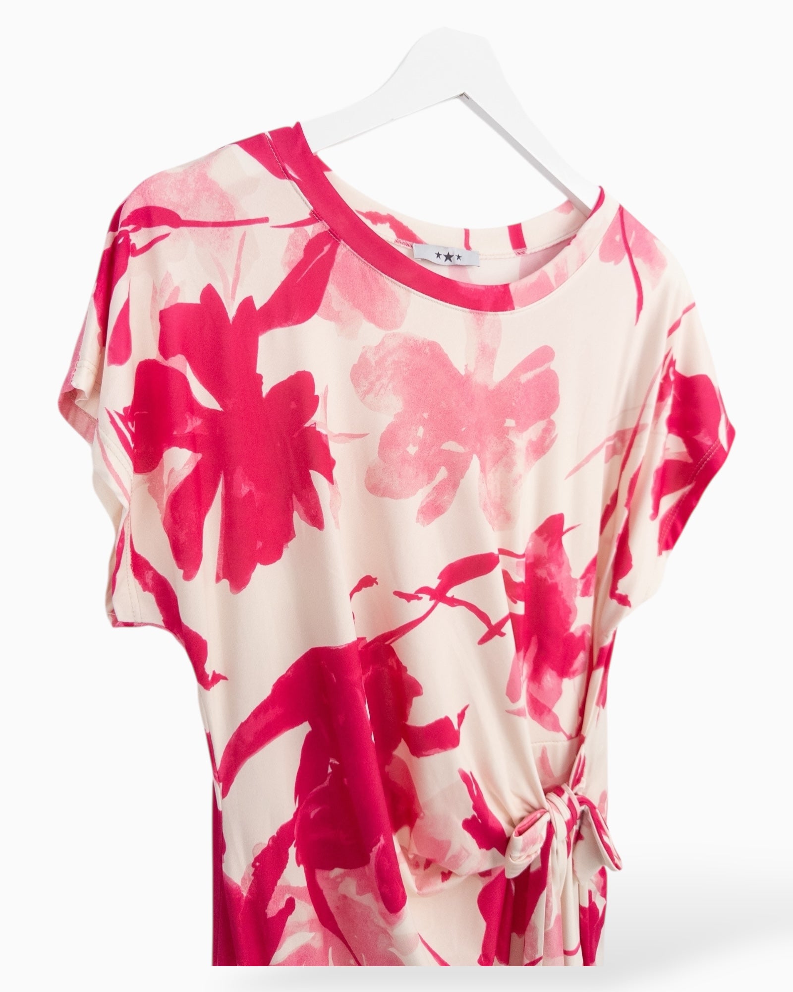 Kleid mit Blumen-Muster pink