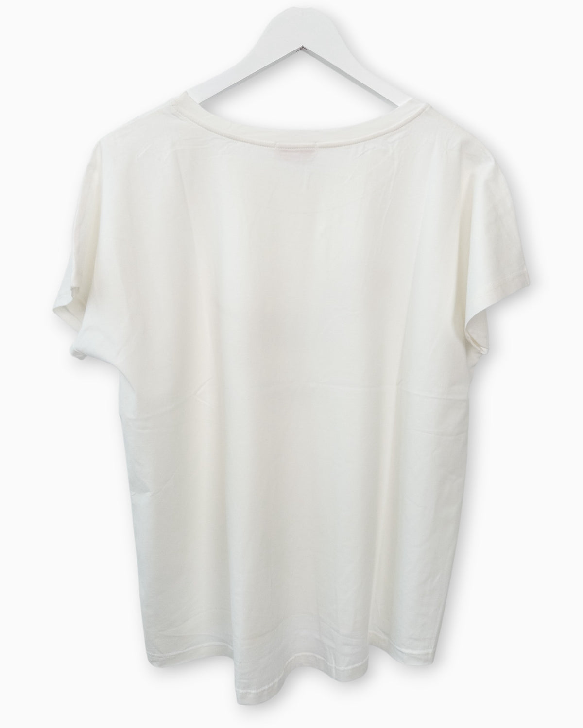 Shirt mit Dackel-Print und Schriftzug weiß blau