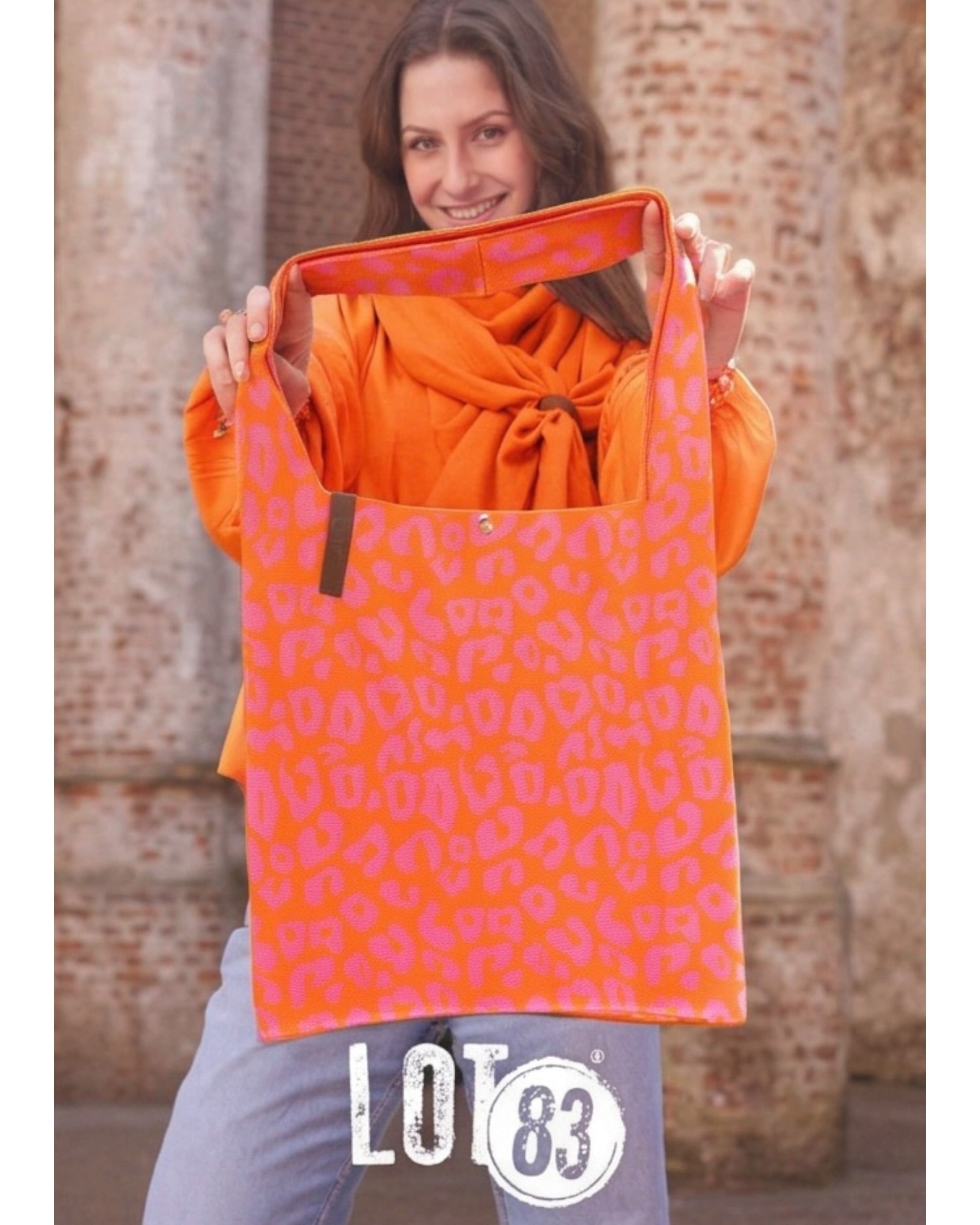 Shopper Lois LOT83 Leo orange pink