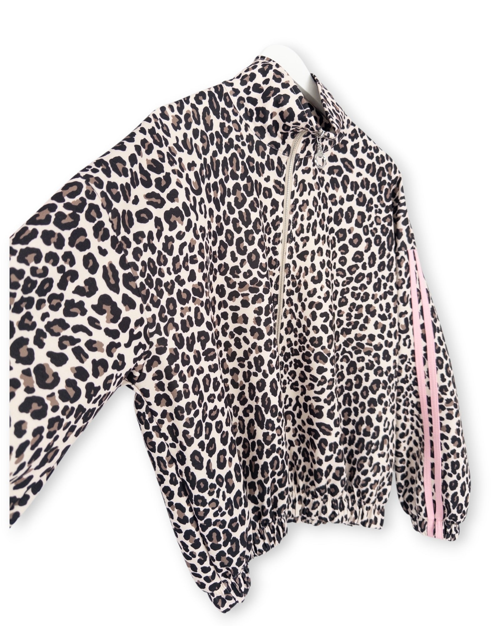 Oversize Leo Blouson-Jacke Streifen rosa