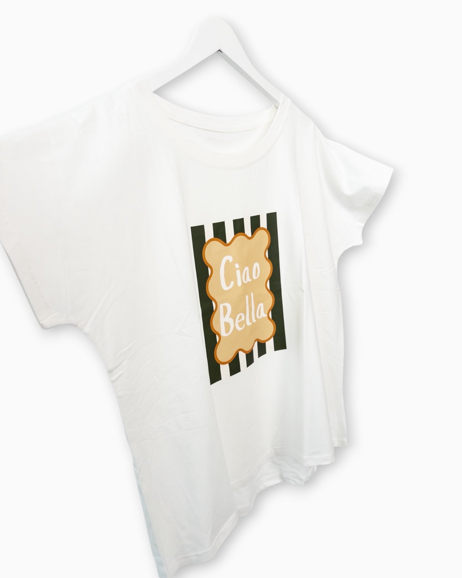 Shirt mit Ciao Bella Print weiß
