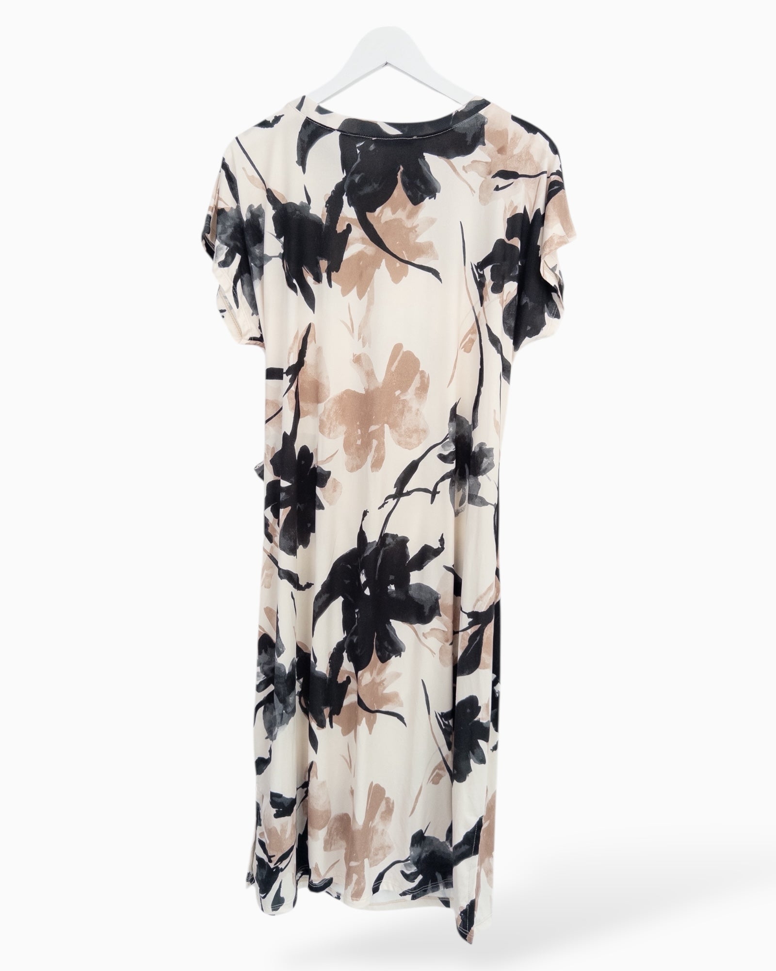 Kleid mit Blumen-Muster schwarz