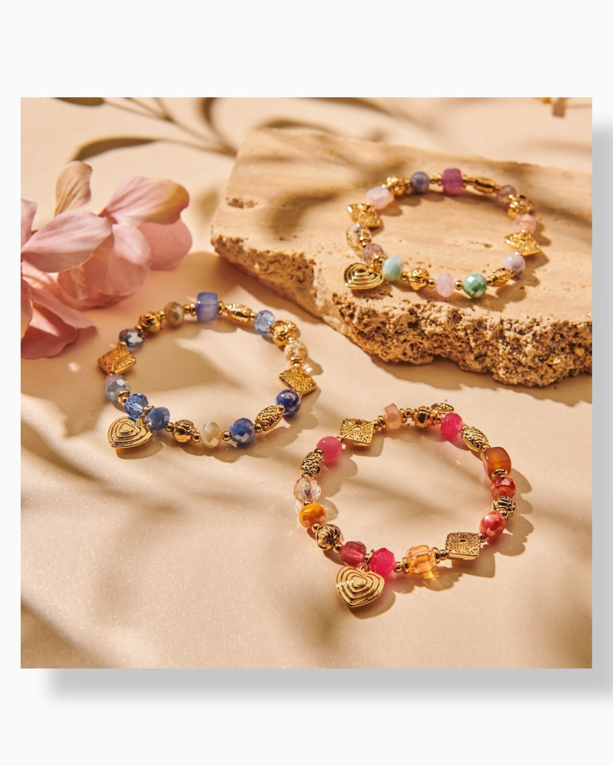Armband Herz biba grün türkis