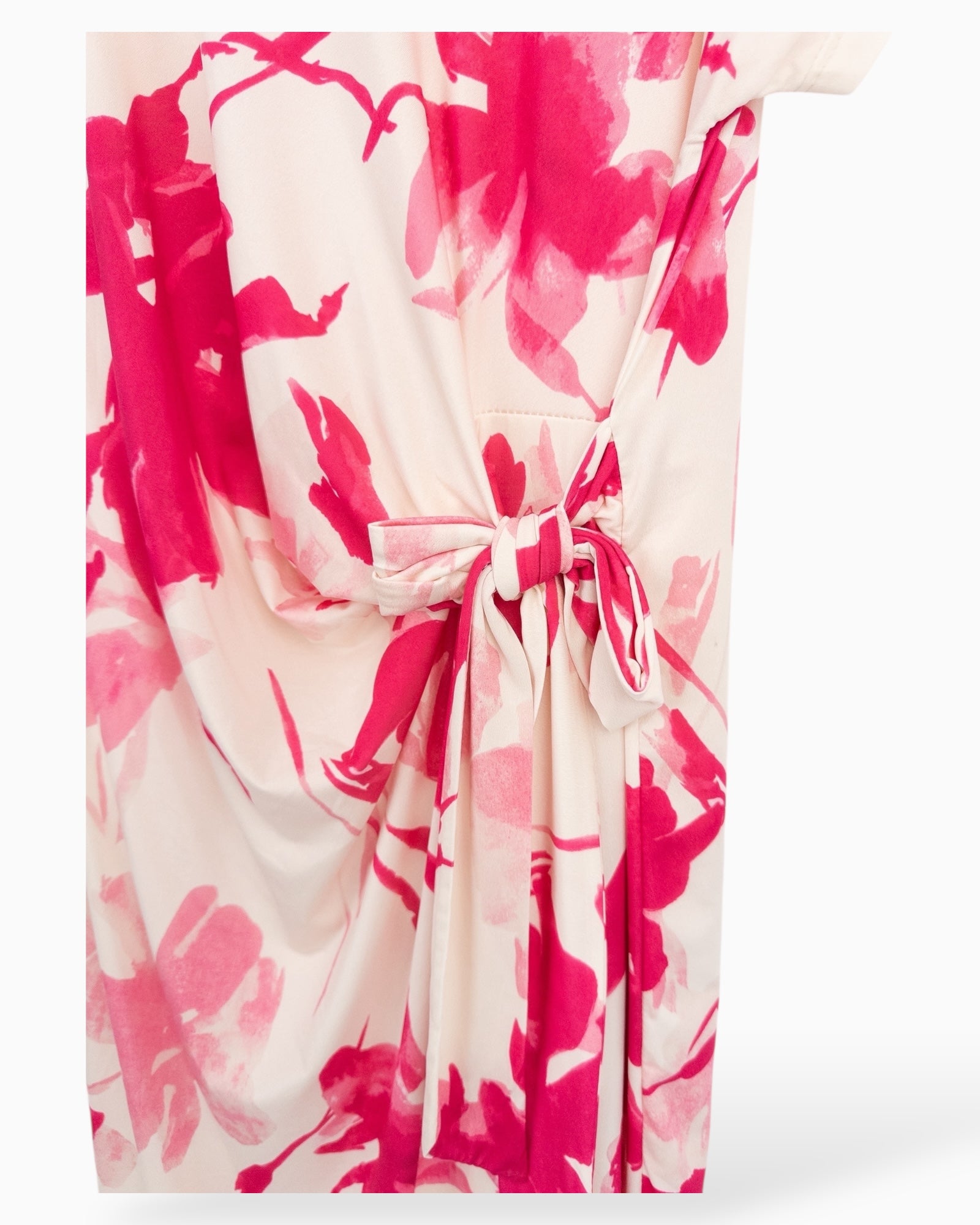 Kleid mit Blumen-Muster pink