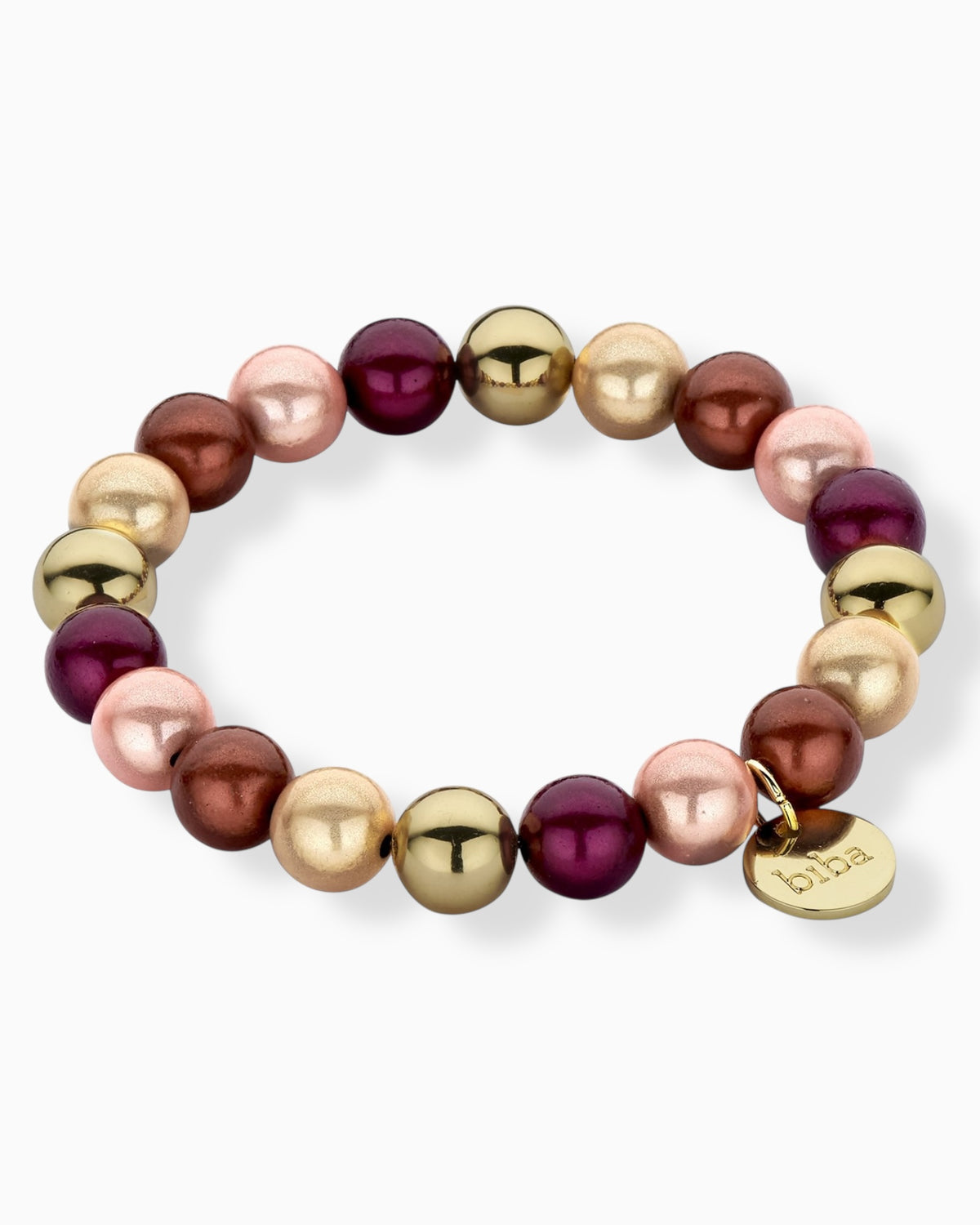 Perlenarmband biba rose burgund