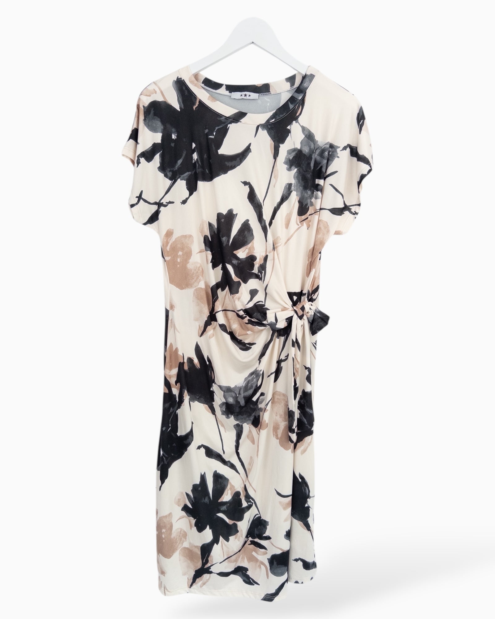 Kleid mit Blumen-Muster schwarz