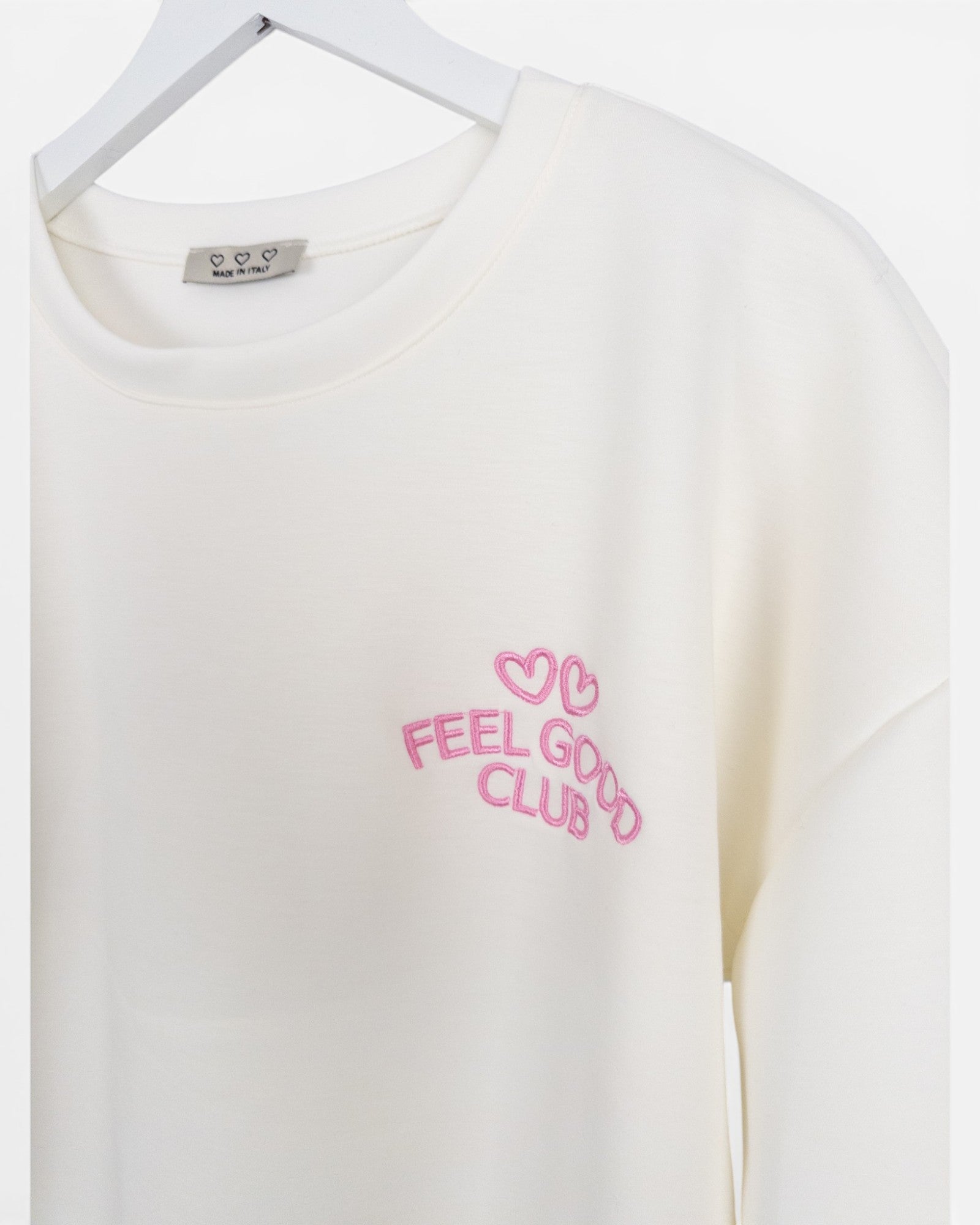 Shirt Feel Good Club weiß