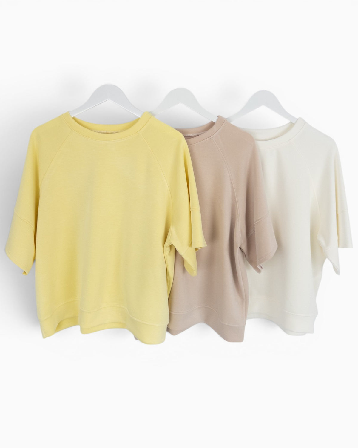 Oversize Shirt mit Rundhalsausschnitt gelb