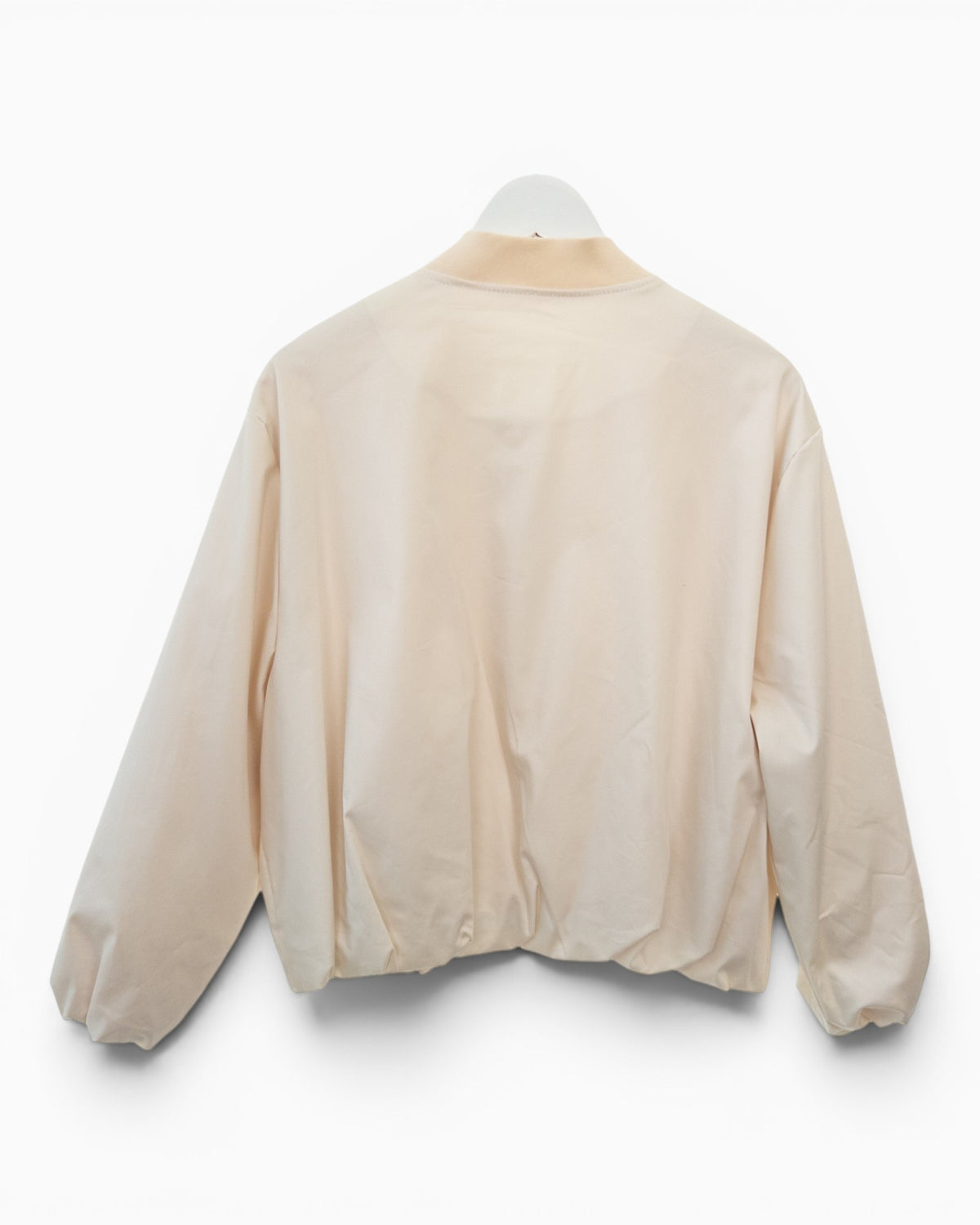 Leichte Bomberjacke mit Reißverschluss creme