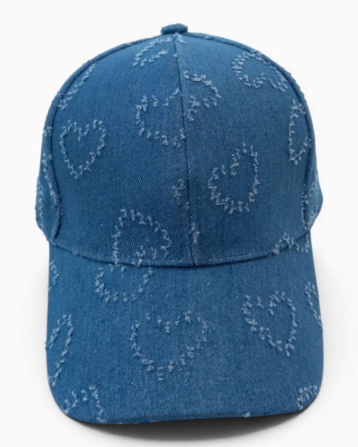 Cap aus Baumwolle mit Herz-Motiv blau