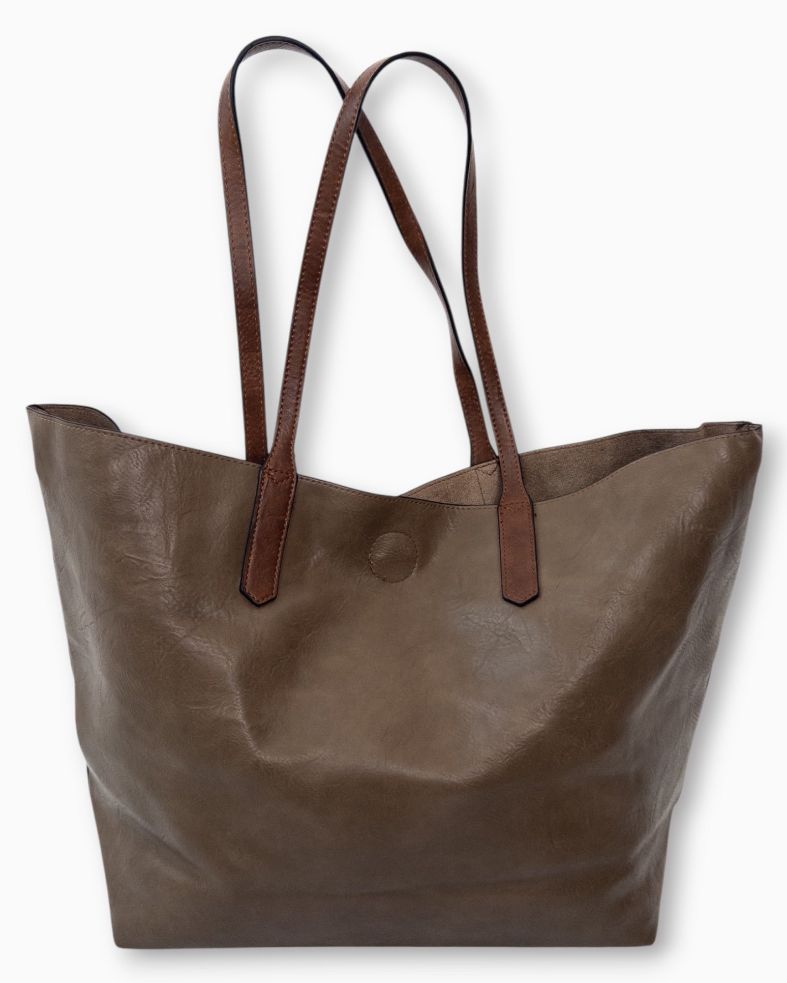 Handtaschen-Set 3-teilig mit Täschchen taupe braun