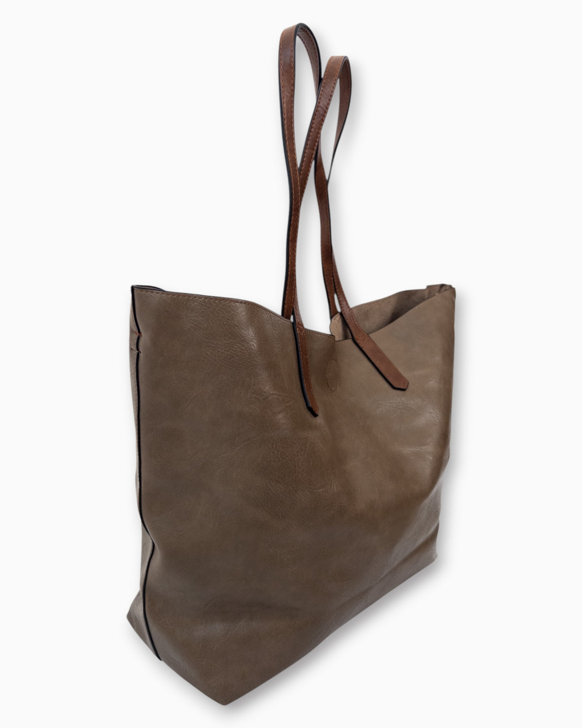 Handtaschen-Set 3-teilig mit Täschchen taupe braun