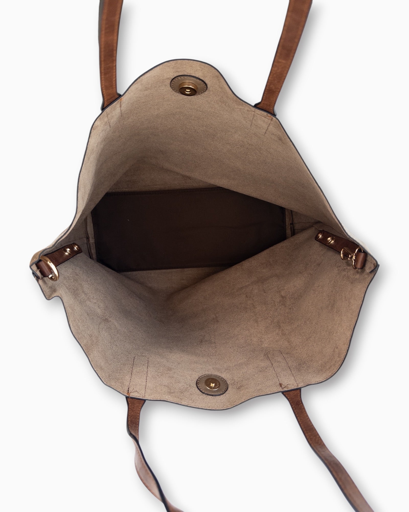 Handtaschen-Set 3-teilig mit Täschchen taupe braun