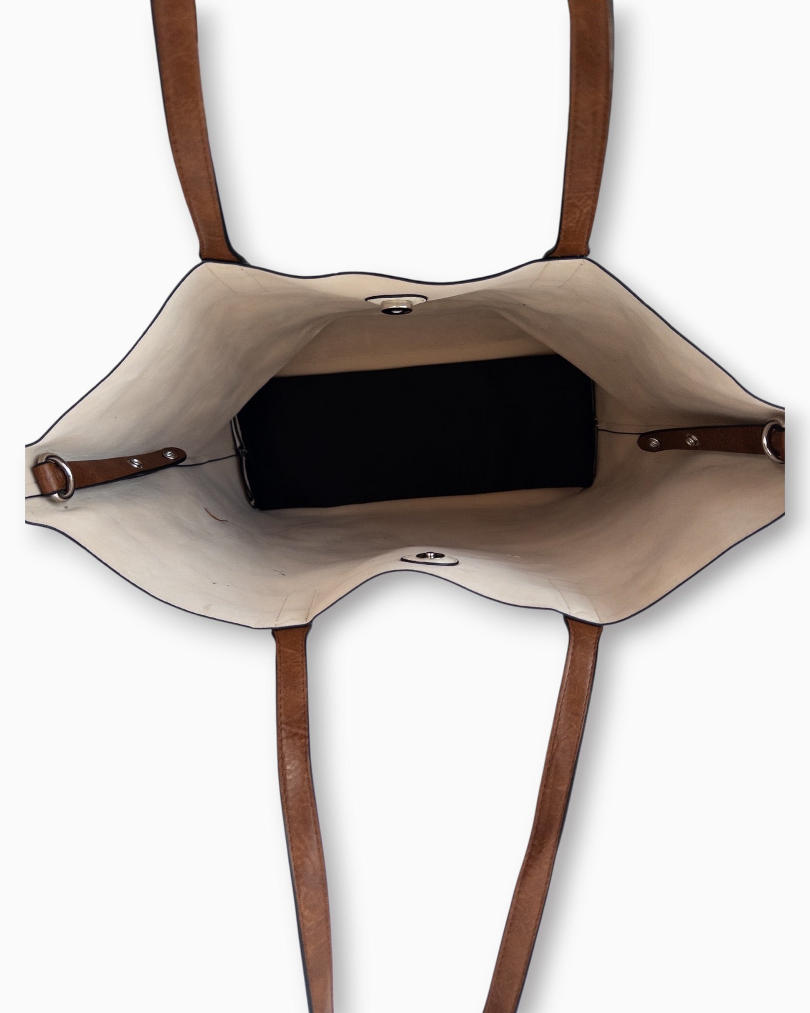 Handtaschen-Set 3-teilig mit Täschchen creme