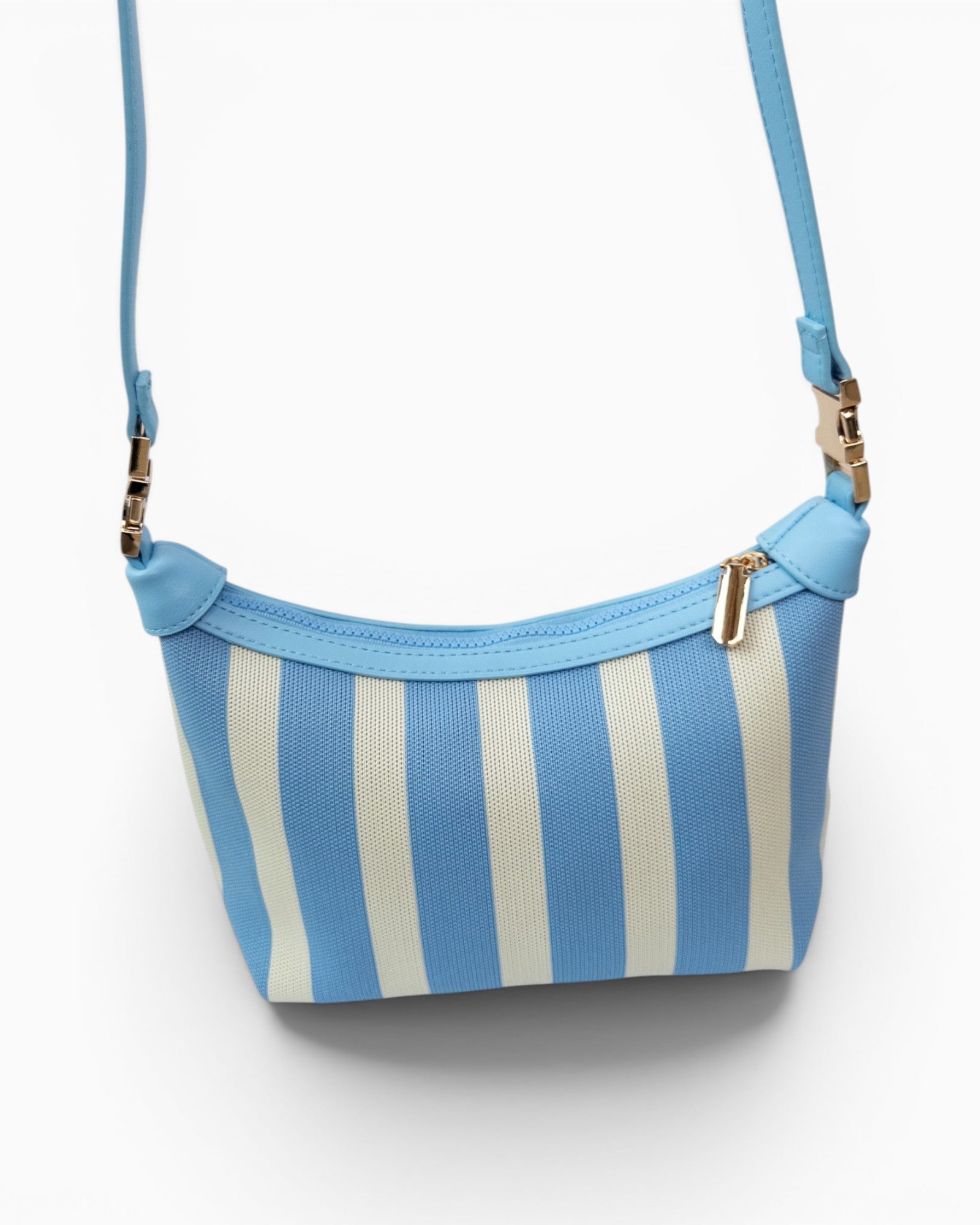Maritime Canvas-Umhängetasche hellblau