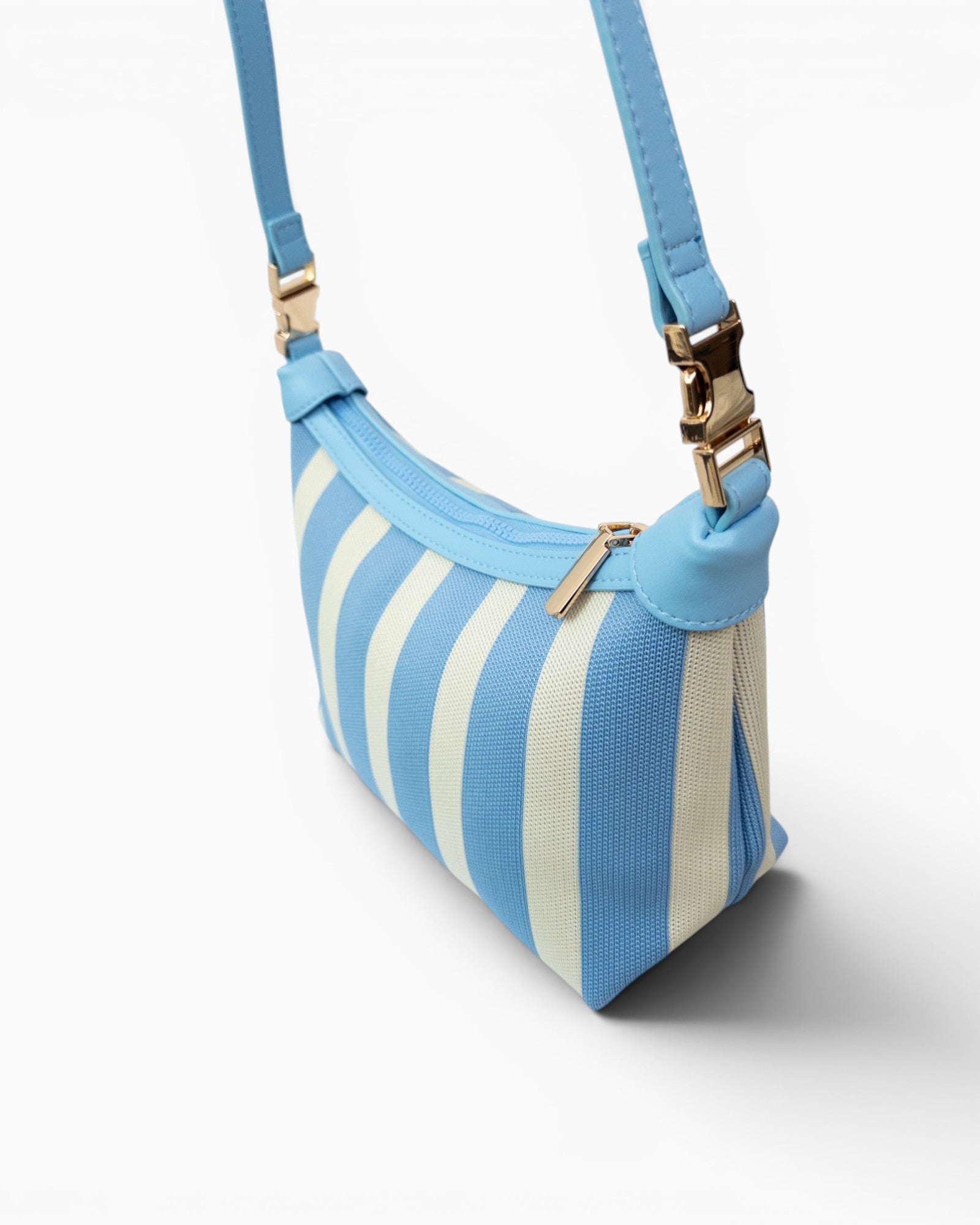 Maritime Canvas-Umhängetasche hellblau
