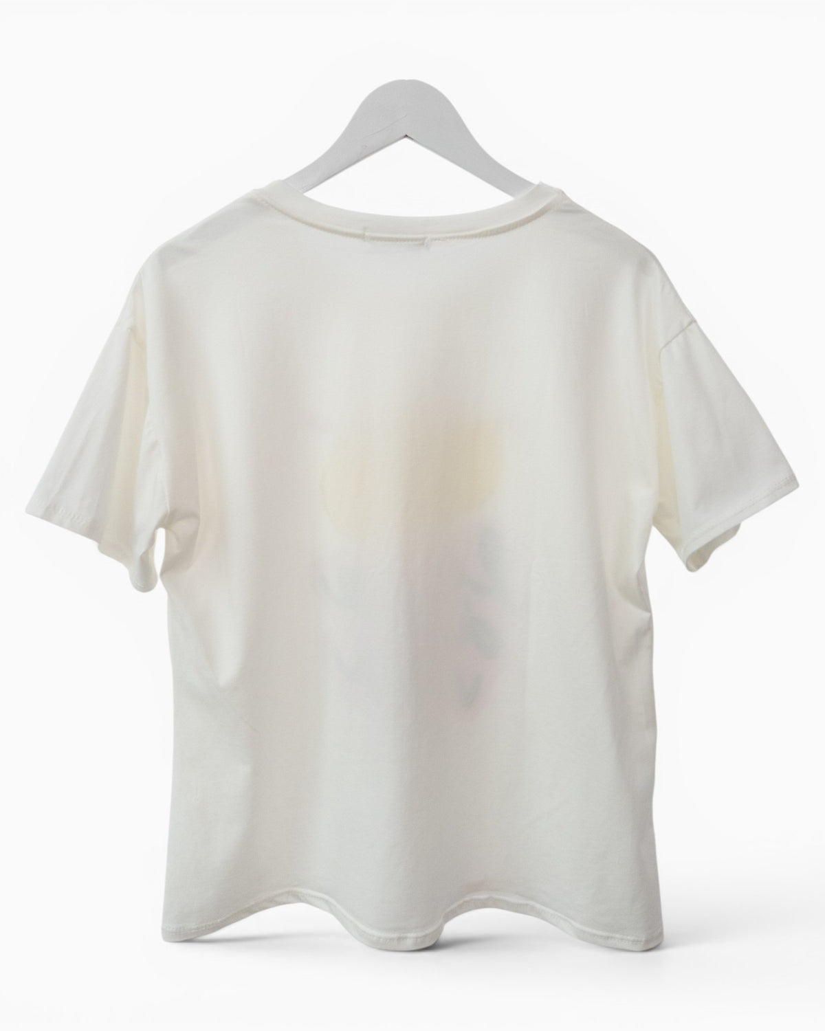 Shirt mit Zitronenmotiv und Strassdetails weiß