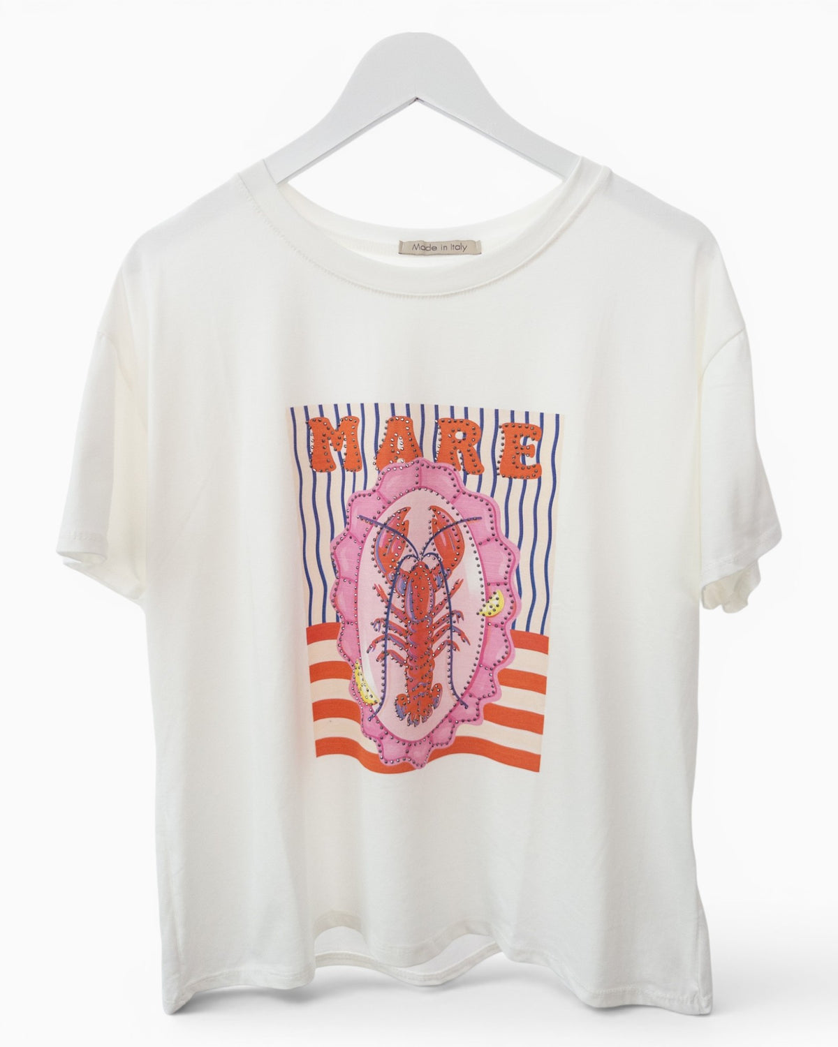 Shirt Mare mit Hummermotiv weiß
