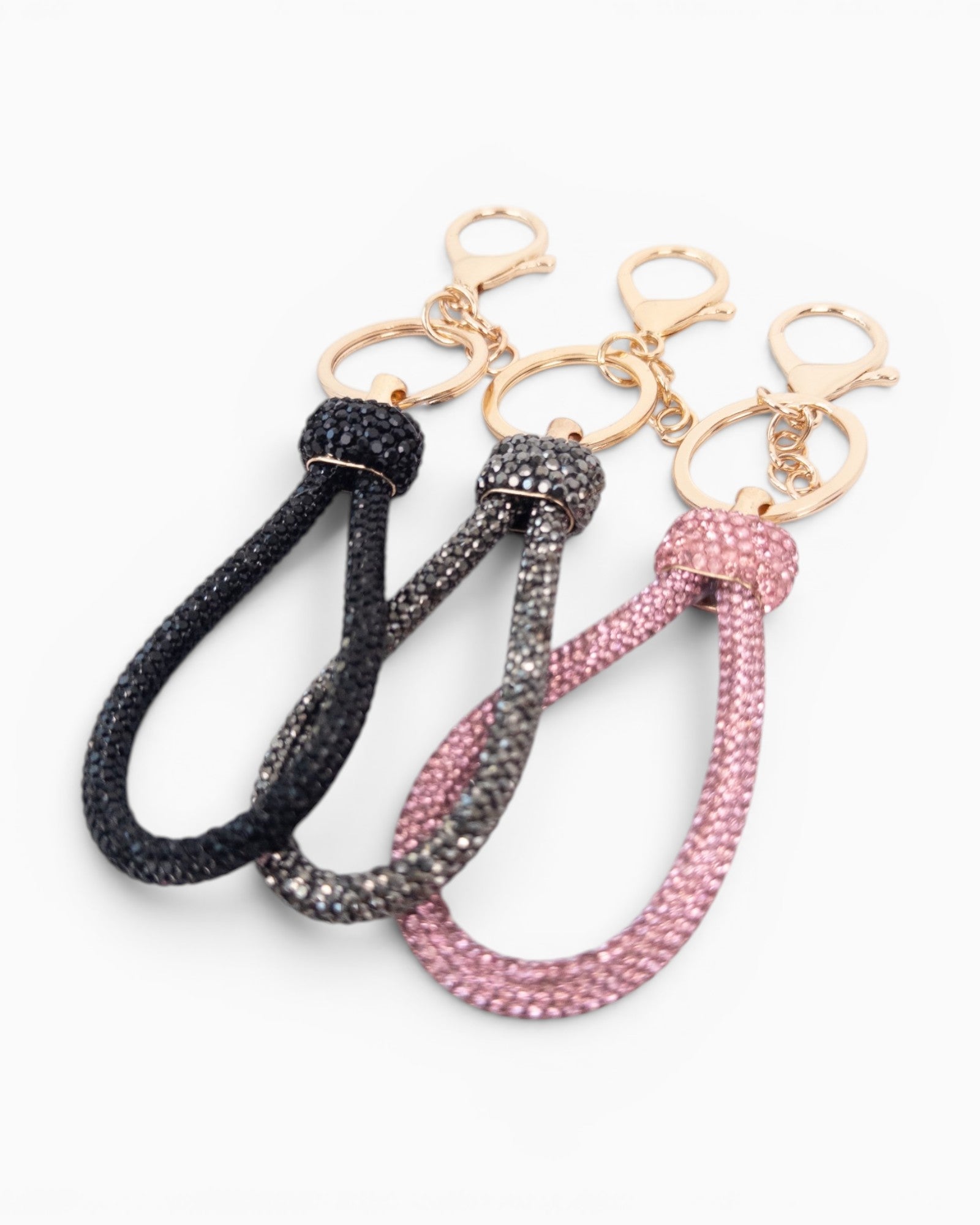 Schlüsselanhänger Strass rosé
