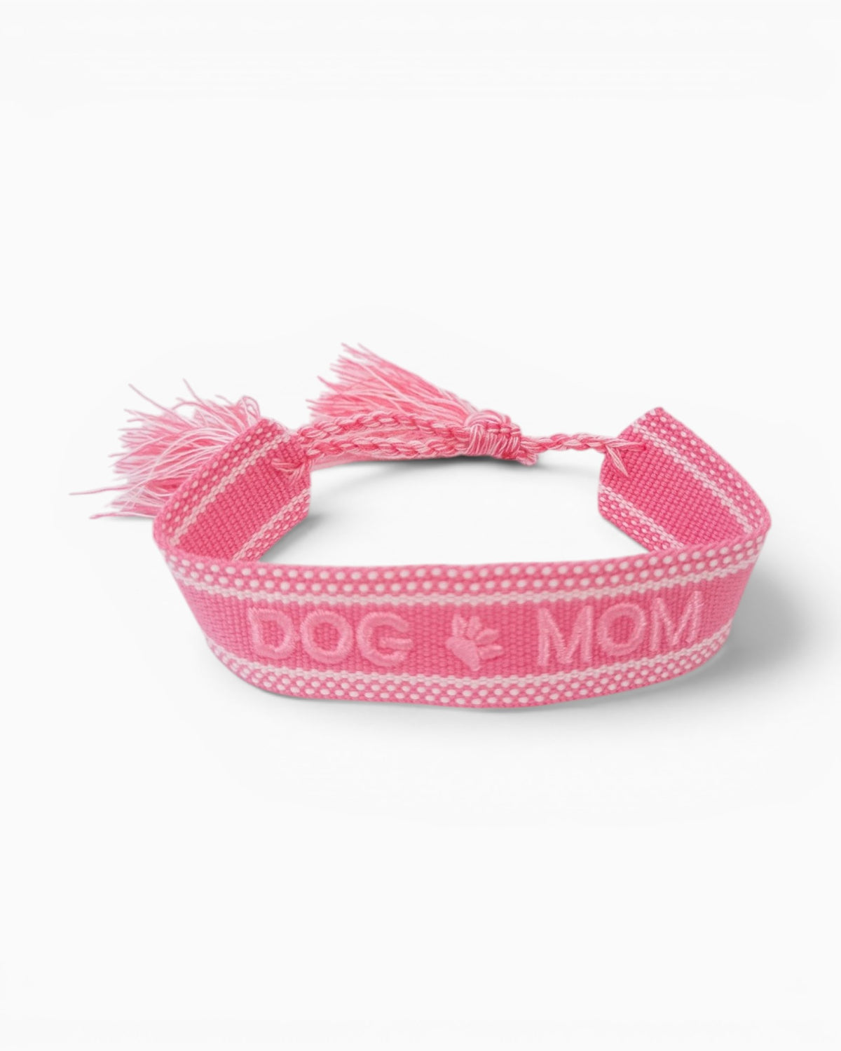 Armband Dog Mom mit Quasten rosa
