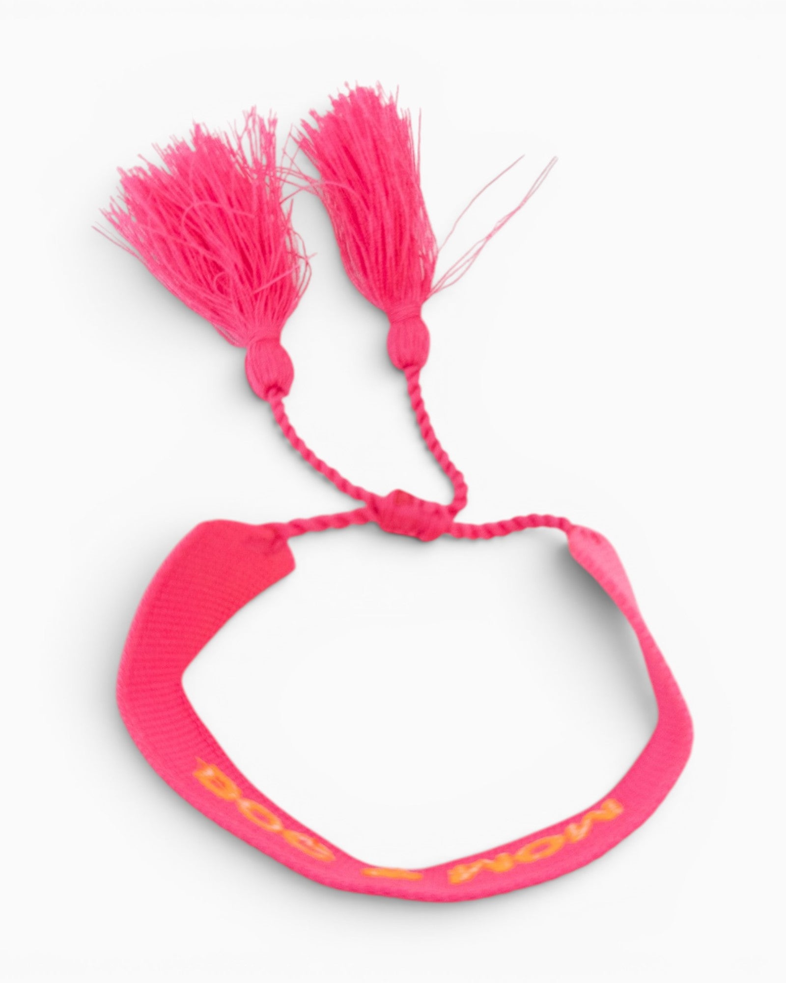 Armband Dog Mom mit Quasten pink