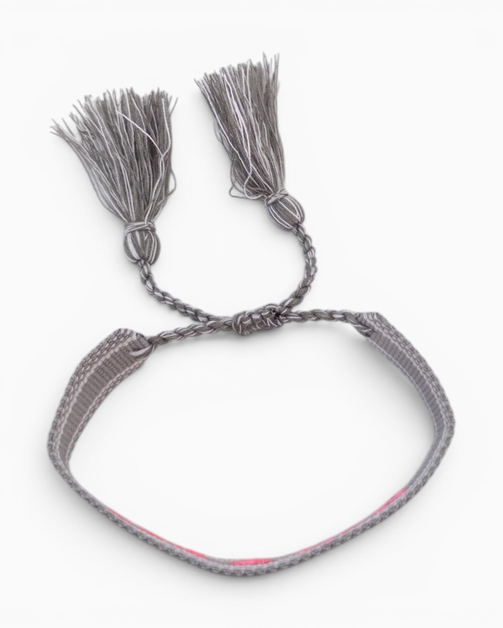 Armband Dog Mom mit Quasten grau