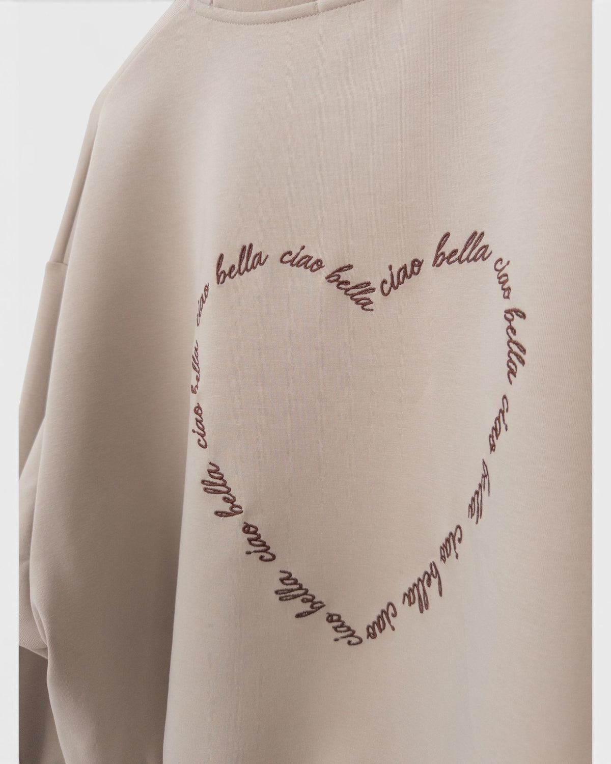 Sweatshirt Ciao Bella beige