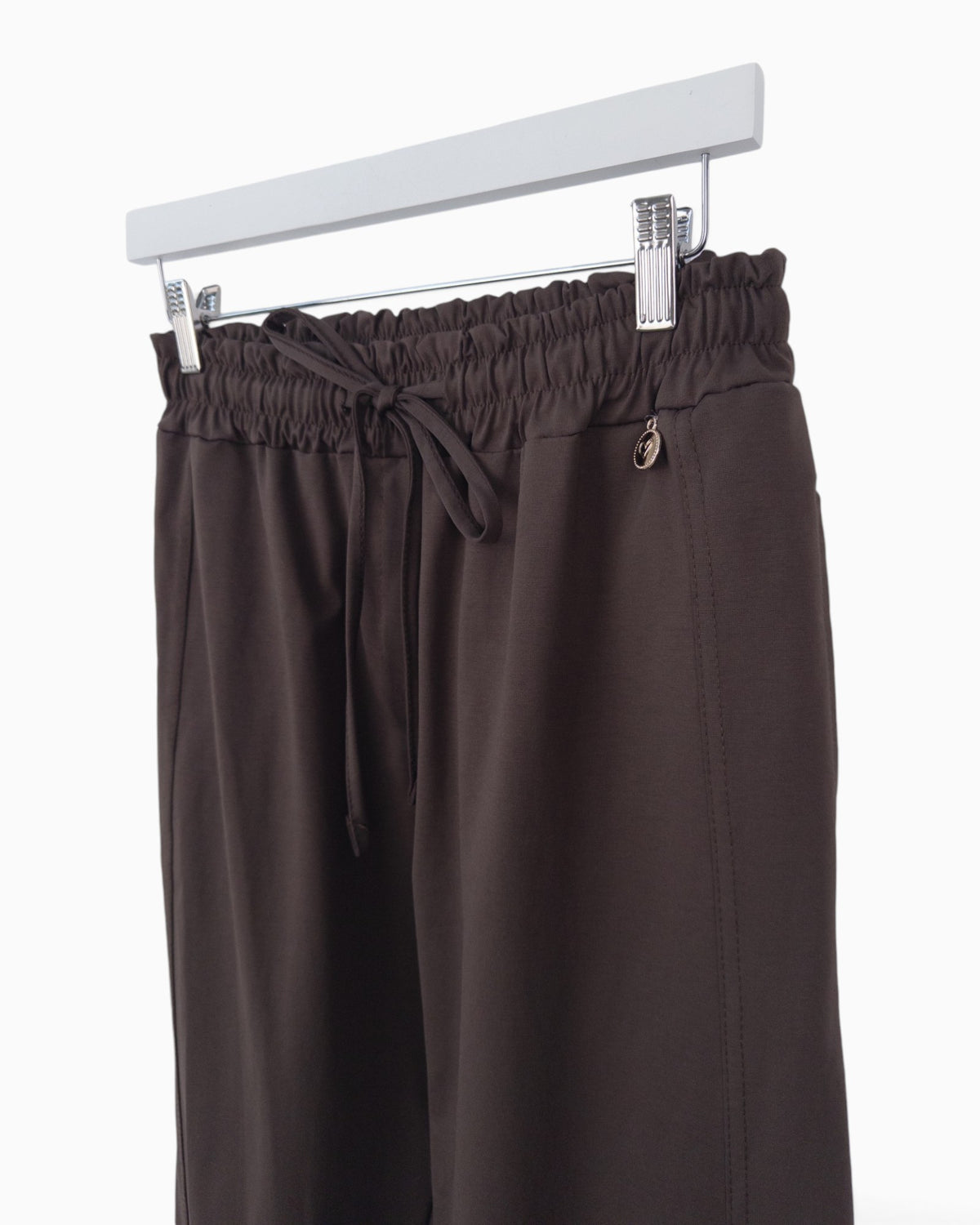 Hose mit Ziernaht dunkelbraun