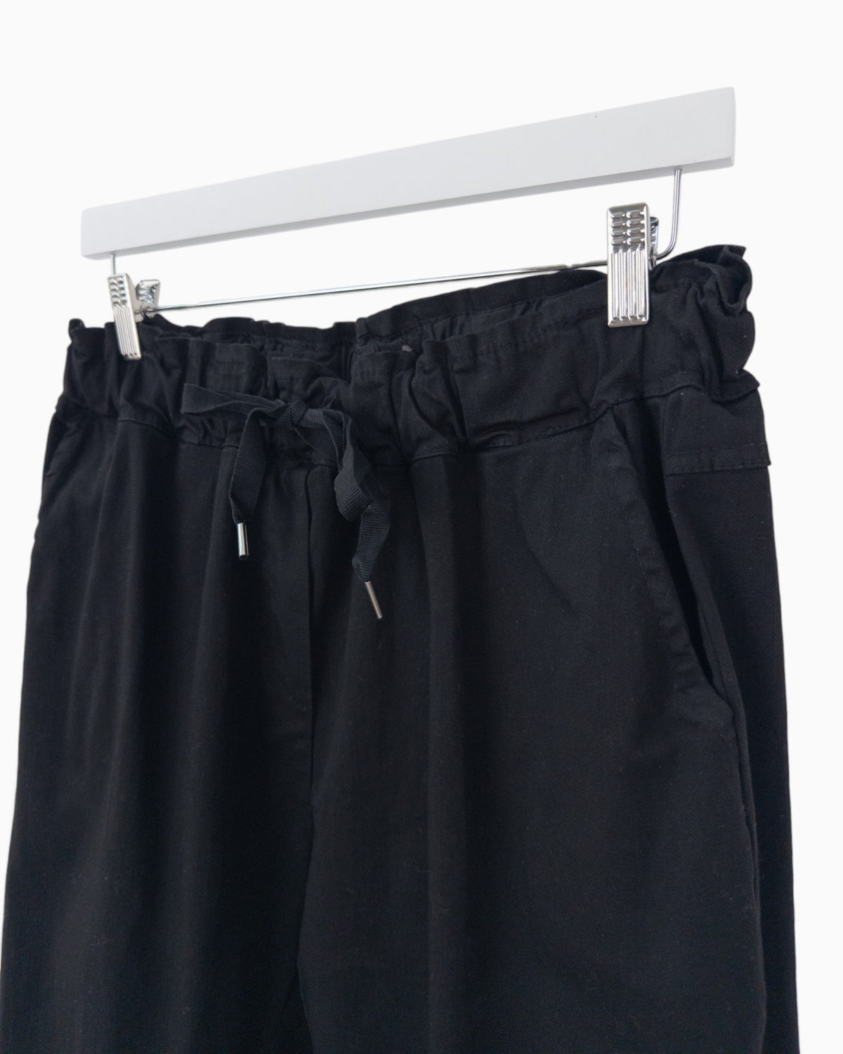 Hose mit gerafftem Bund schwarz