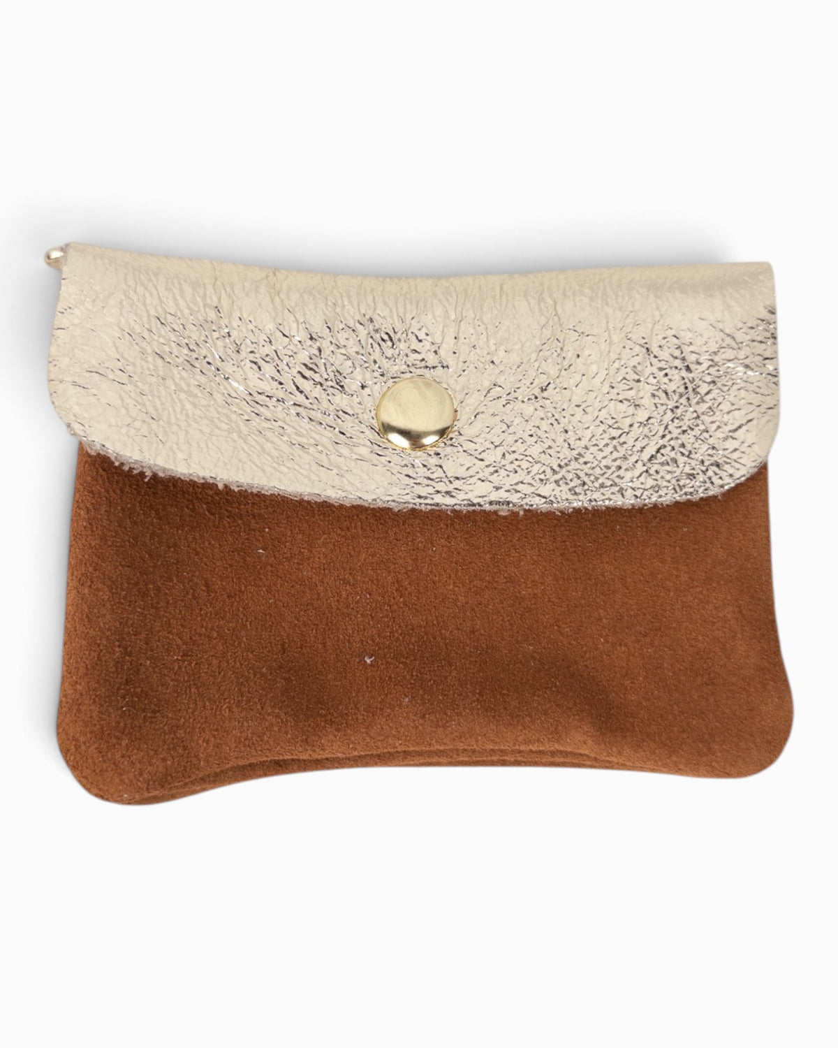 Geldbörse Wildleder klein cognac