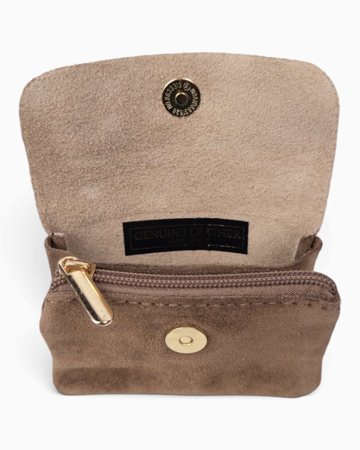 Geldbörse Wildleder klein taupe