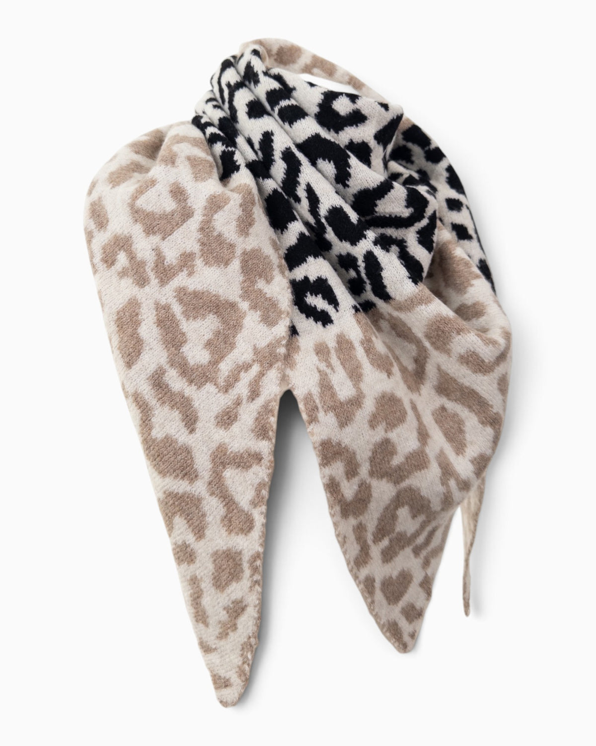 Dreieckstuch Leo creme schwarz