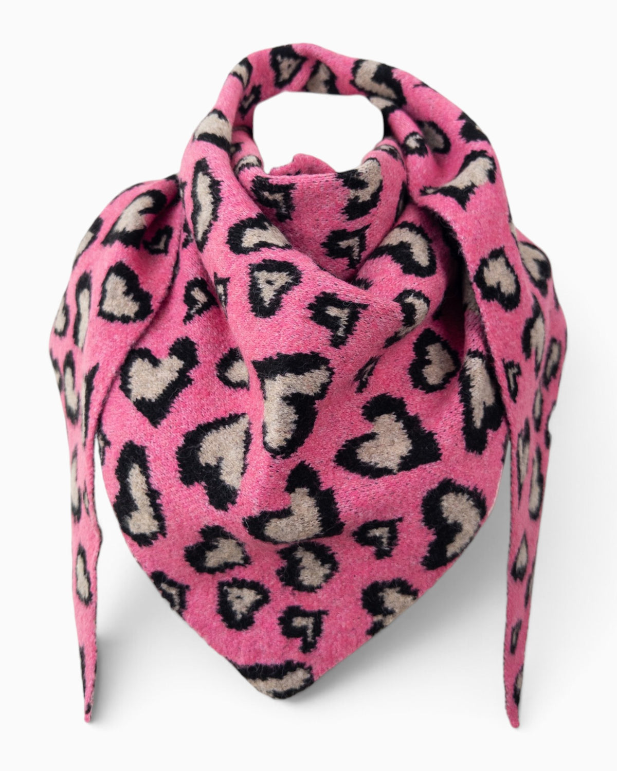 Dreieckstuch Leo Herz pink