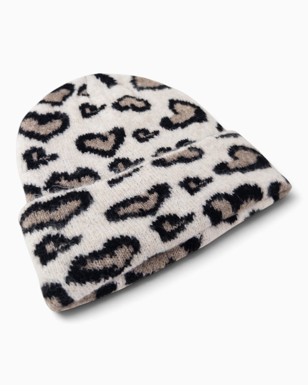 Mütze Leo Herz creme taupe