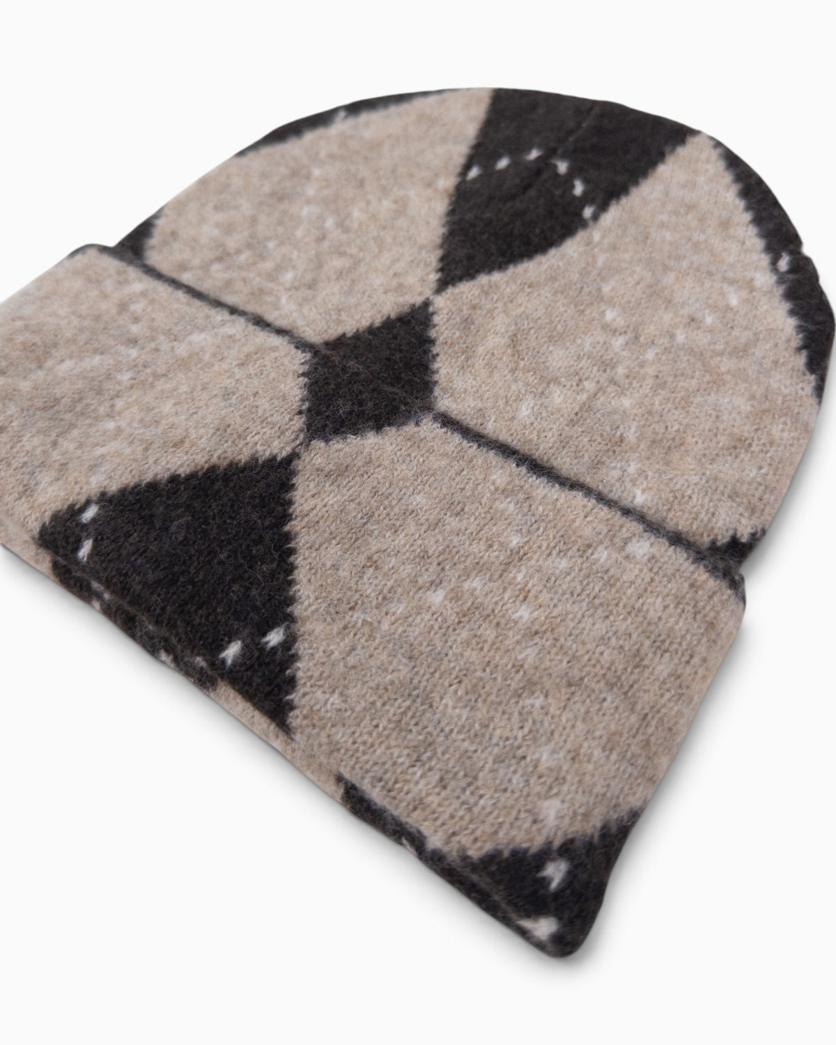 Mütze Karo beige anthrazit